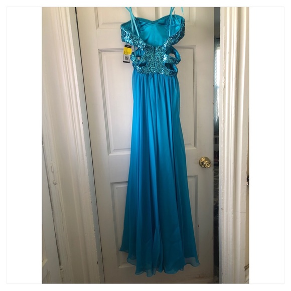 Long strapless dress - Picture 6 of 7